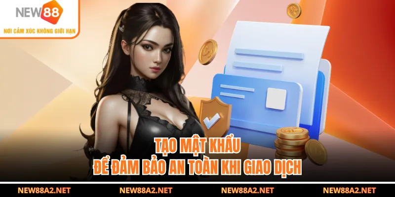 Tạo mật khẩu để đảm bảo an toàn khi giao dịch